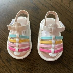NWOT✅ The Children’s Place strappy multicolor sandals💗💙💛